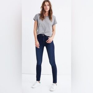 Madewell Taller 10" High-Rise Skinny Jeans in Hayes Wash Size 23 Cone Denim